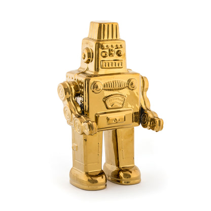 Robot - Gold Porcelain Object