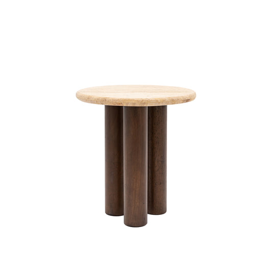 Quincy Side Table:- Dark Wood