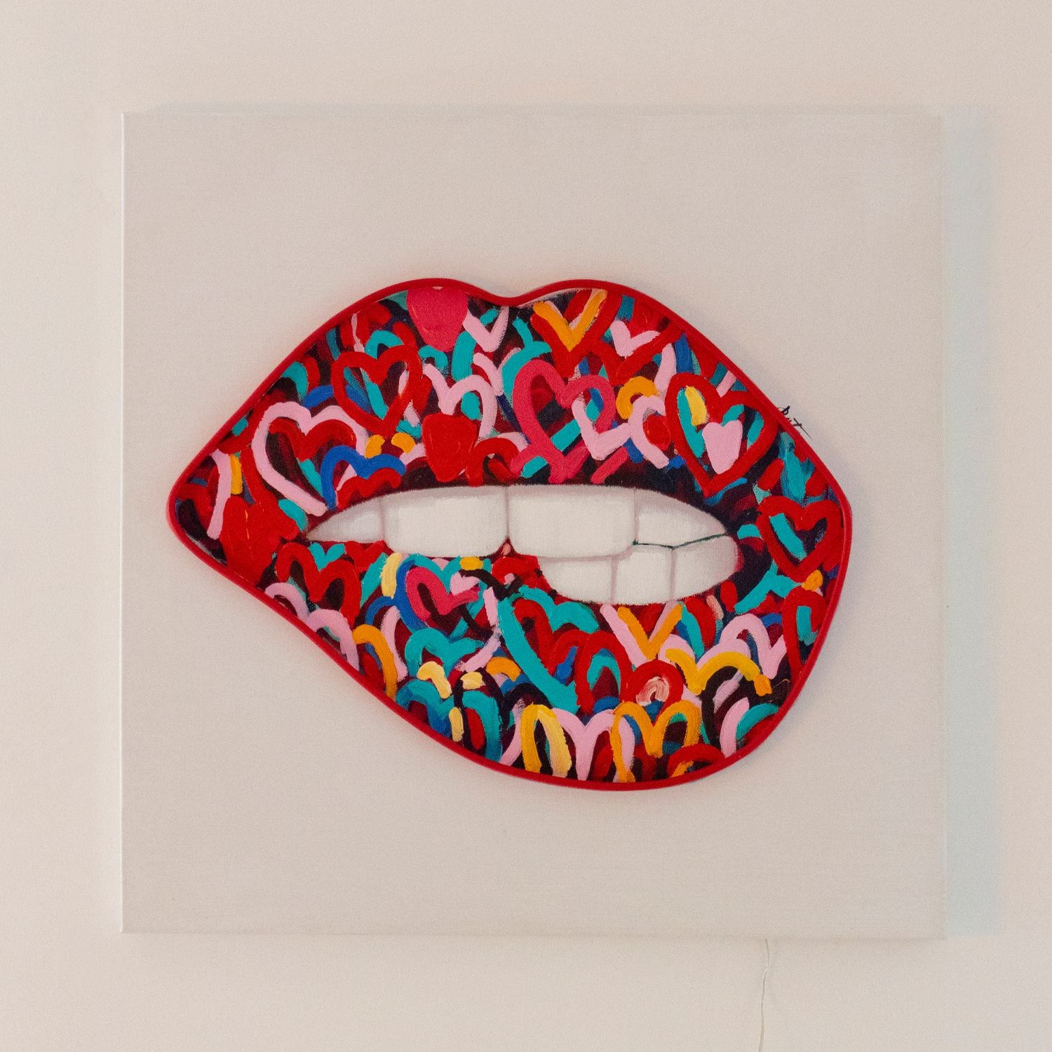 Mouth LED Neon Painting - Small
