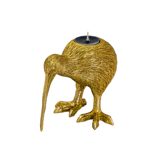 Gold Kiwi Bird Tealight Holder