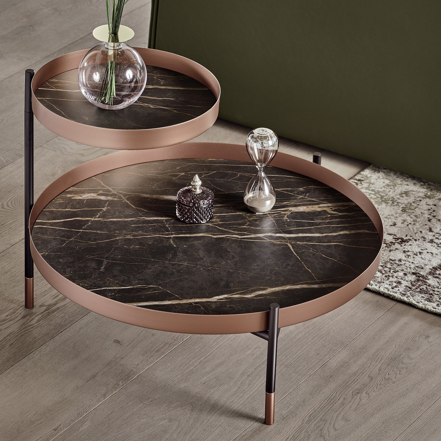 Planet Coffee Table By Bontempi Casa - Rose Gold Finish