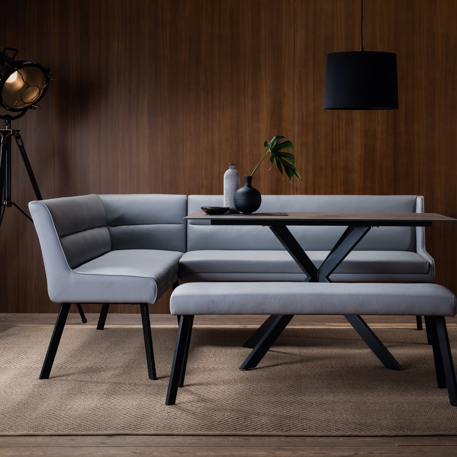 Corner Dining Bench Contemporary Dining Furniture – BF Home