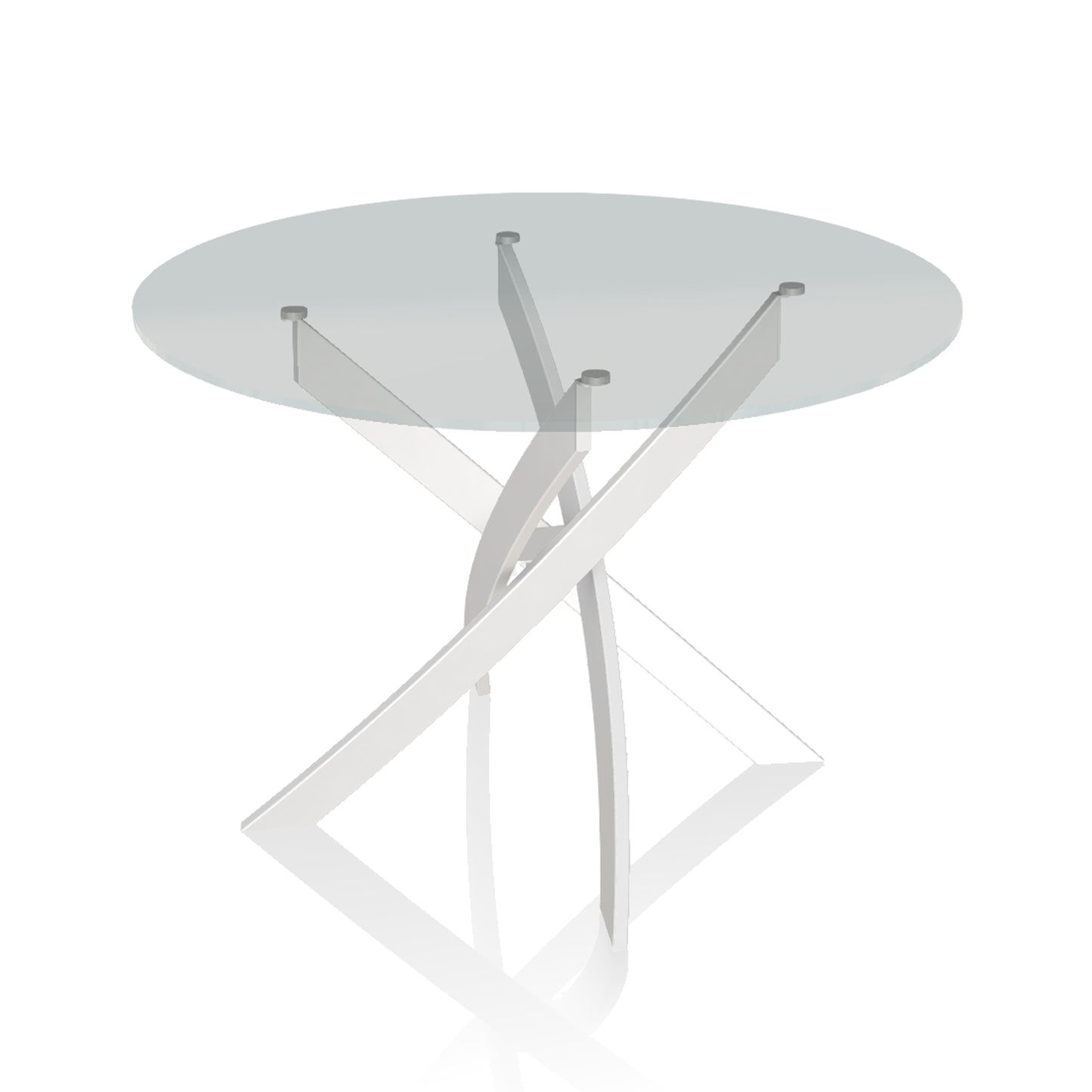 Dining Table By Bontempi Casa - White & Clear Glass
