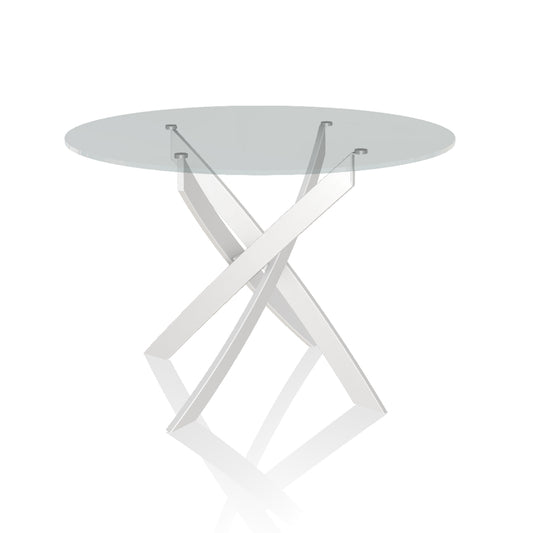 Barone Dining Table By Bontempi Casa - White & Clear Glass