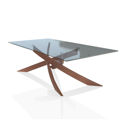 Rose Gold & Smoked Grey Glass - Coffee Table By Bontempi Casa