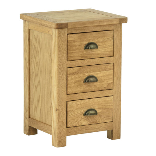 Todenham Oak Bedside Cabinet - 3 Drawer Chest