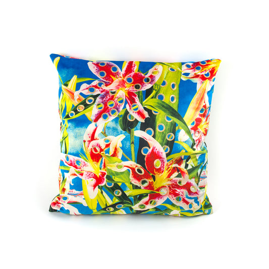 Flowers With Holes Cushion Cover - Multicolour
