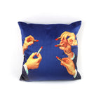 Lipsticks Cushion Cover - Blue