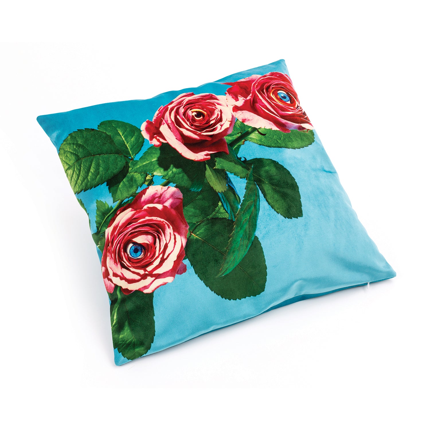 Roses Cushion Cover - Blue