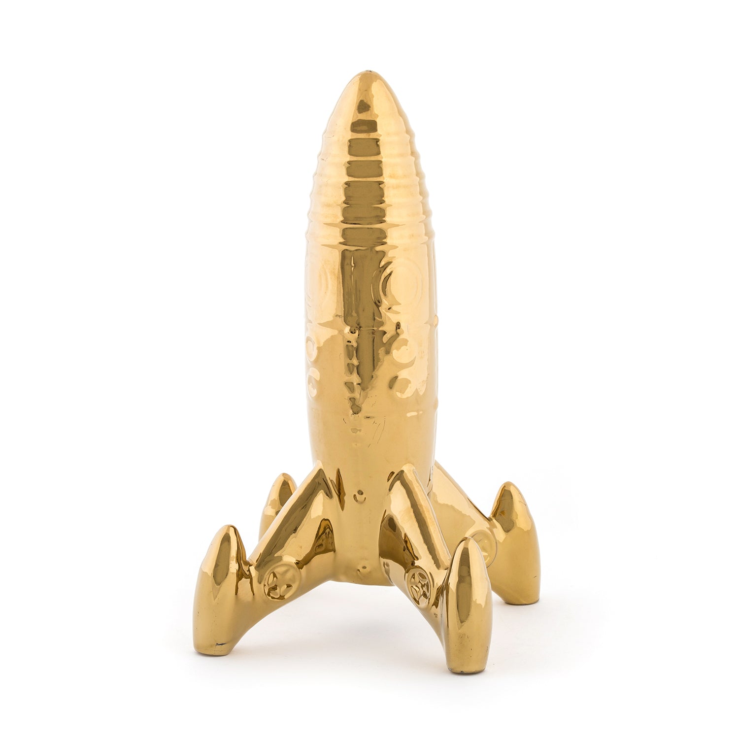 Spaceship - Gold Porcelain Object