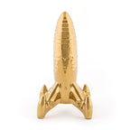 Spaceship - Gold Porcelain Object