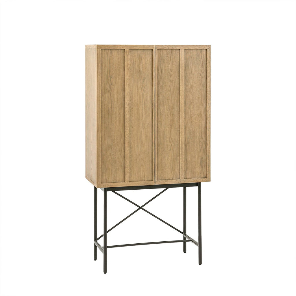 Ingrid 2 Door Cocktail Cabinet - Smoked