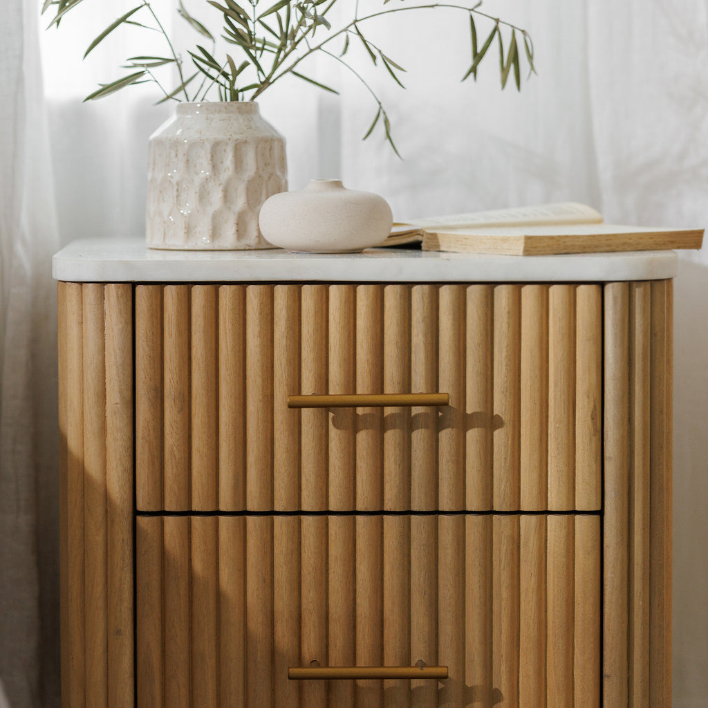 St Agnes 2 Drawer Bedside