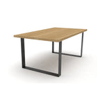 Kips Bay Oak Dining Table (40mm) U Steel Legs