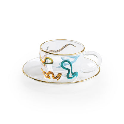 Coffee Cup & Saucer - Snakes