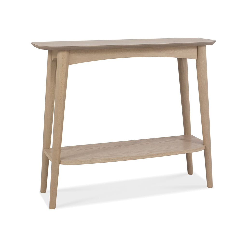 Scandi Oak Console Table With Shelf
