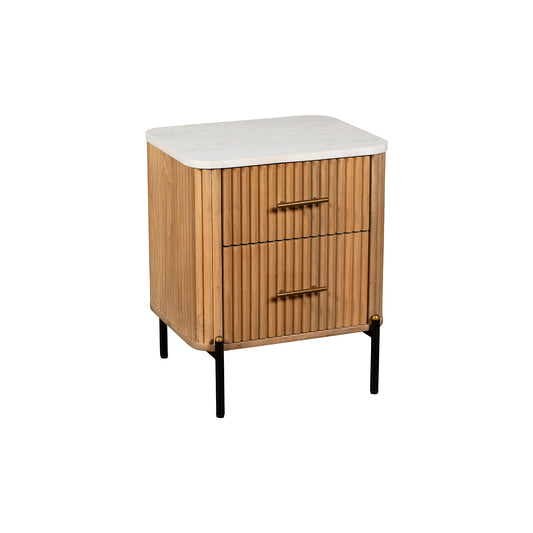 2 Drawer Bedside With Marble Top