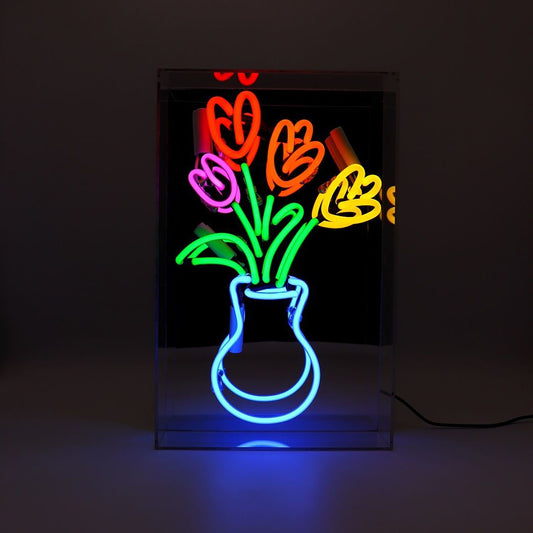 Vase Of Tulips - Neon Light