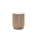 Zia Side Table:- Grey Wash / White