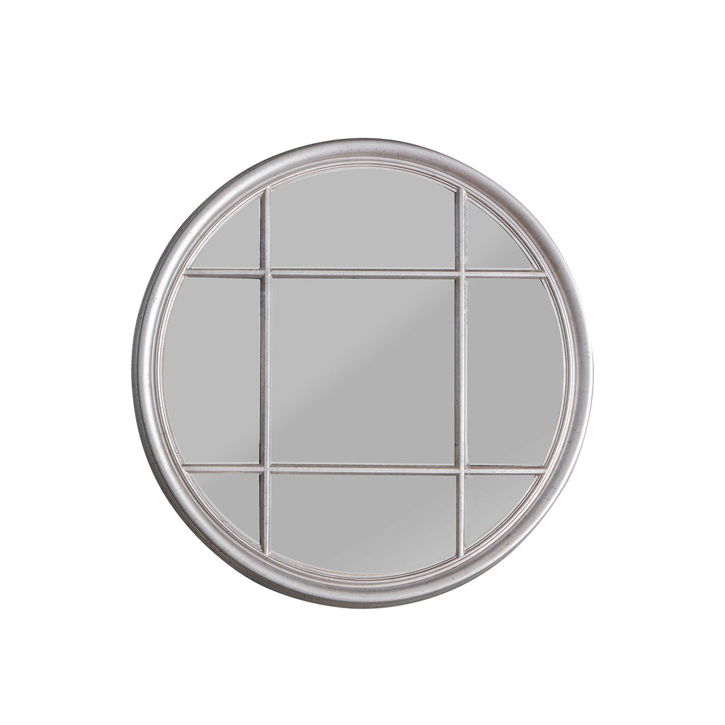 Round Window Mirror - Silver
