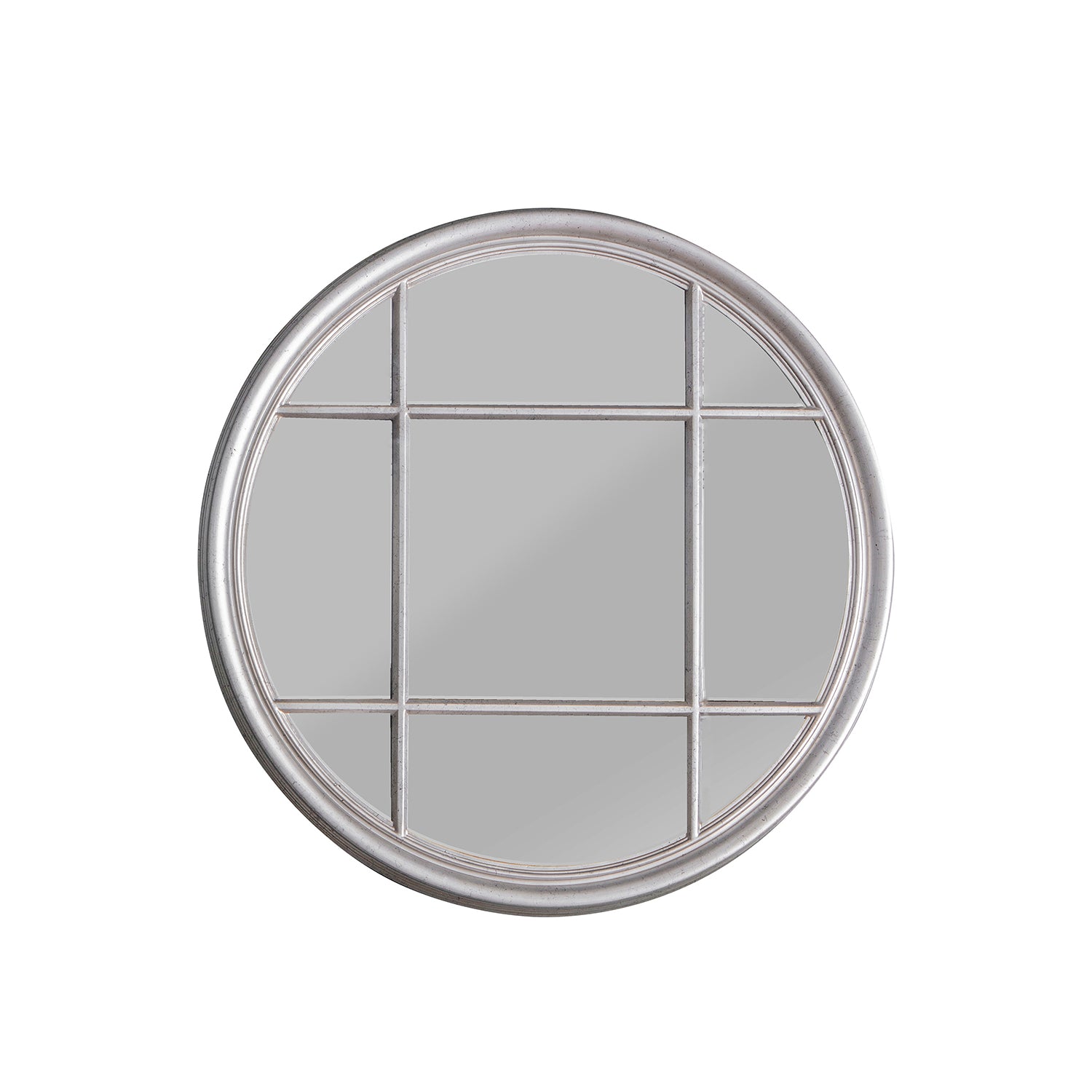 Round Window Mirror - Silver