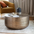 Elegant Quinn Coffee Table in Bronze Metal Finish with Sleek Modern Design for Living Room Decor