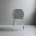 Levi Dining Chair - Light Grey Velvet & Chrome