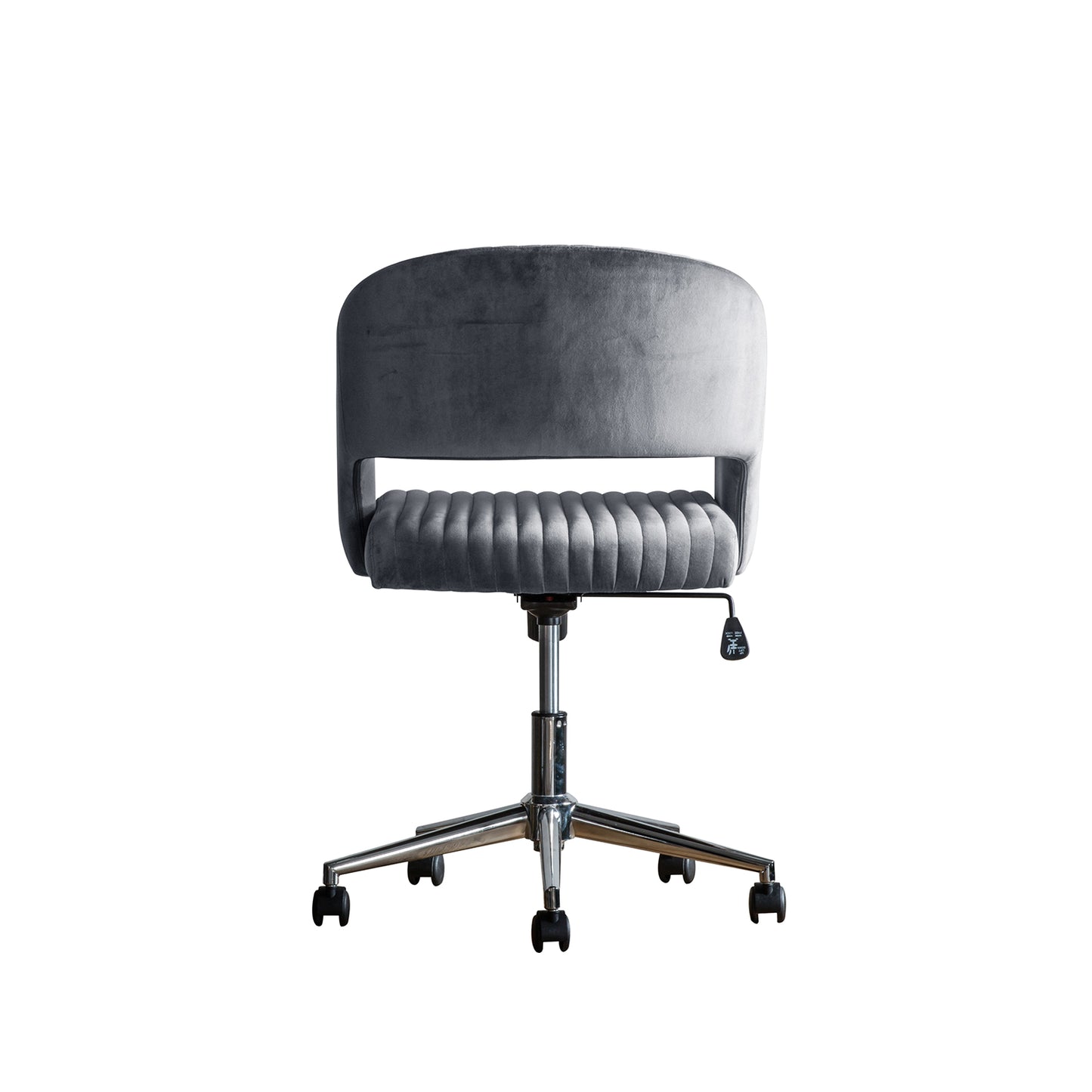 Fredrick Swivel Chair:- Charcoal Velvet