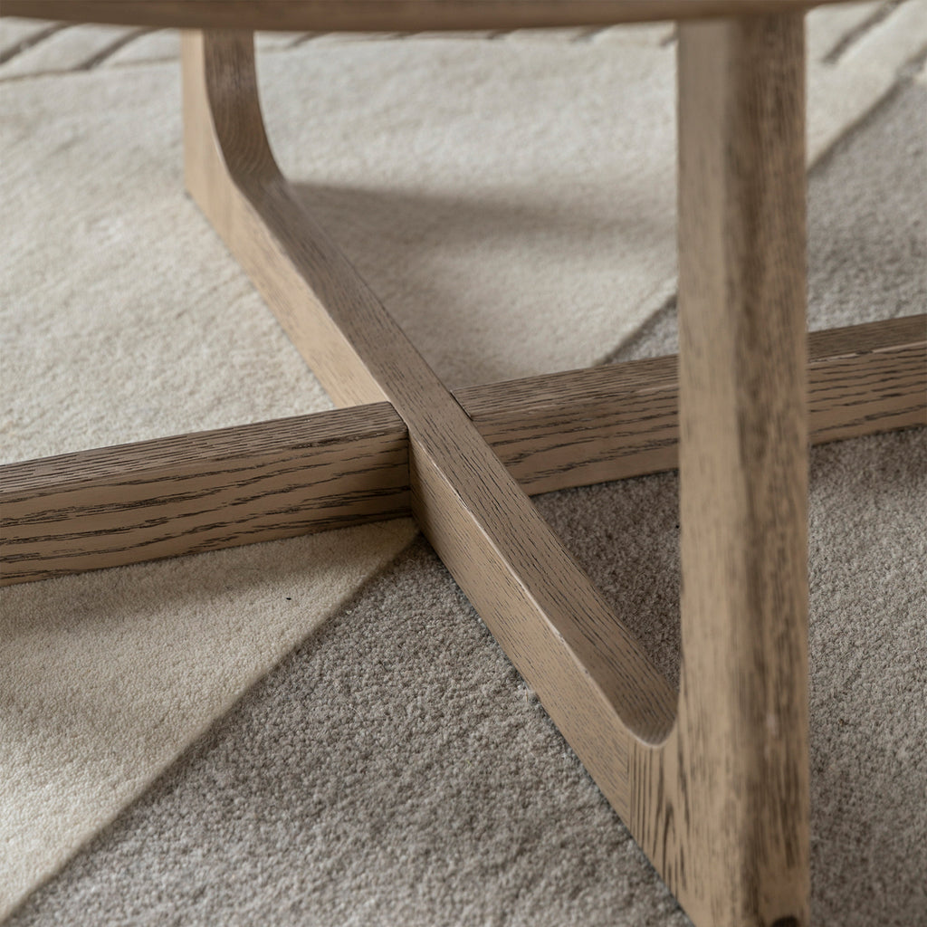 Maurice Round Coffee Table:- Smoked