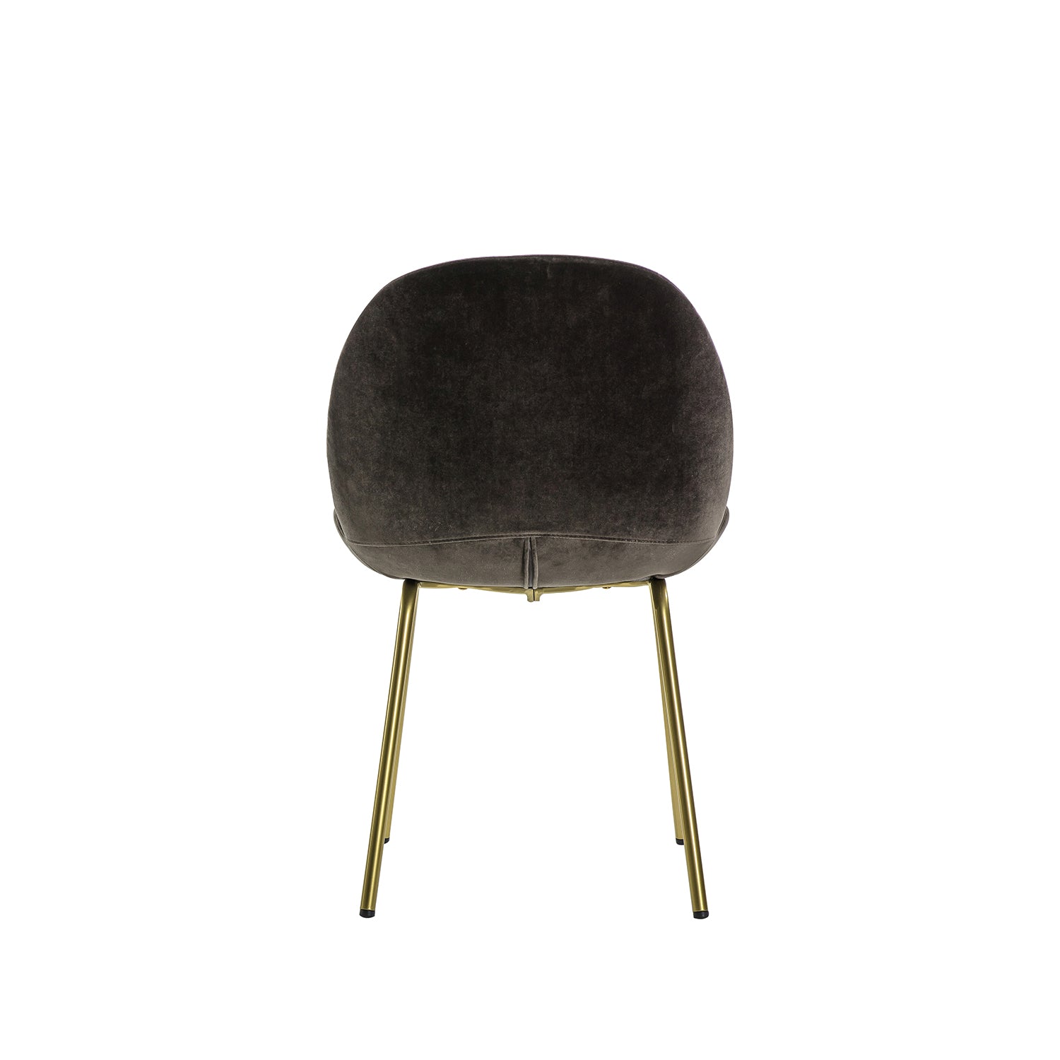 Levi Dining Chair - Brown Velvet & Brass