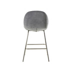 Levi Barstool - Light Grey Velvet & Chrome