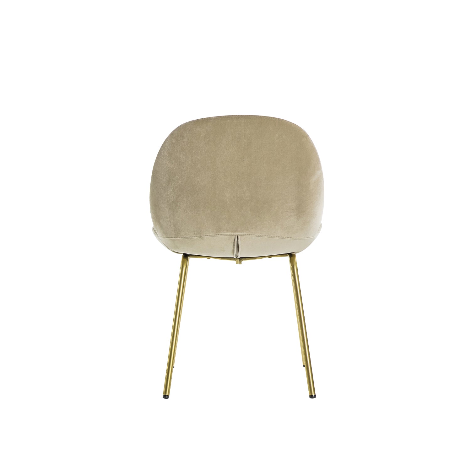 Levi Dining Chair - Cream Velvet & Brass