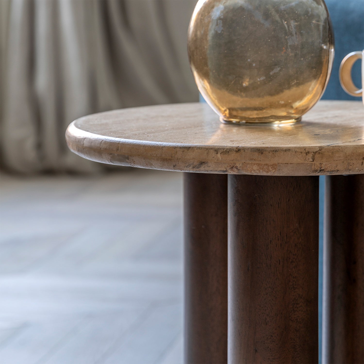 Quincy Side Table:- Dark Wood