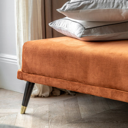 Dawson Sofa Bed - Burnt Orange Velvet