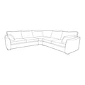 Dougie Sofa - Large Corner line Illustration on a white background