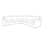 Dougie Sofa - Large Corner line Illustration on a white background