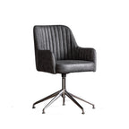 Presley Swivel Chair:- Antique Ebony / Silver