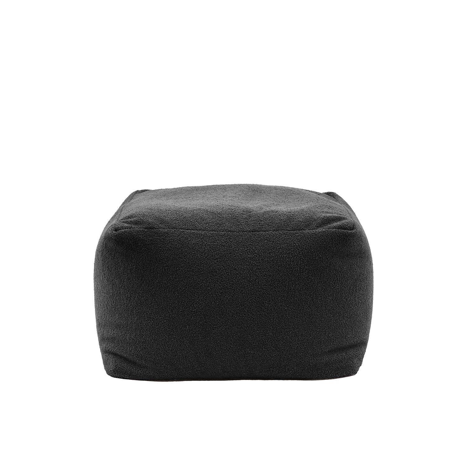 Rya Boucle Pouffe:- Charcoal