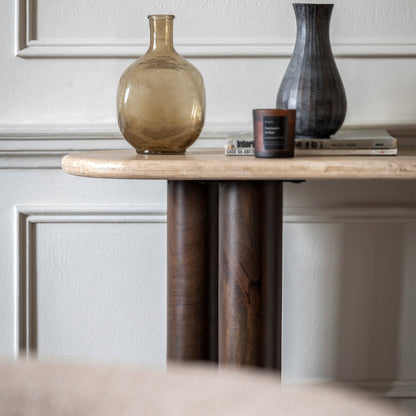 Quincy Console Table:- Dark Wood