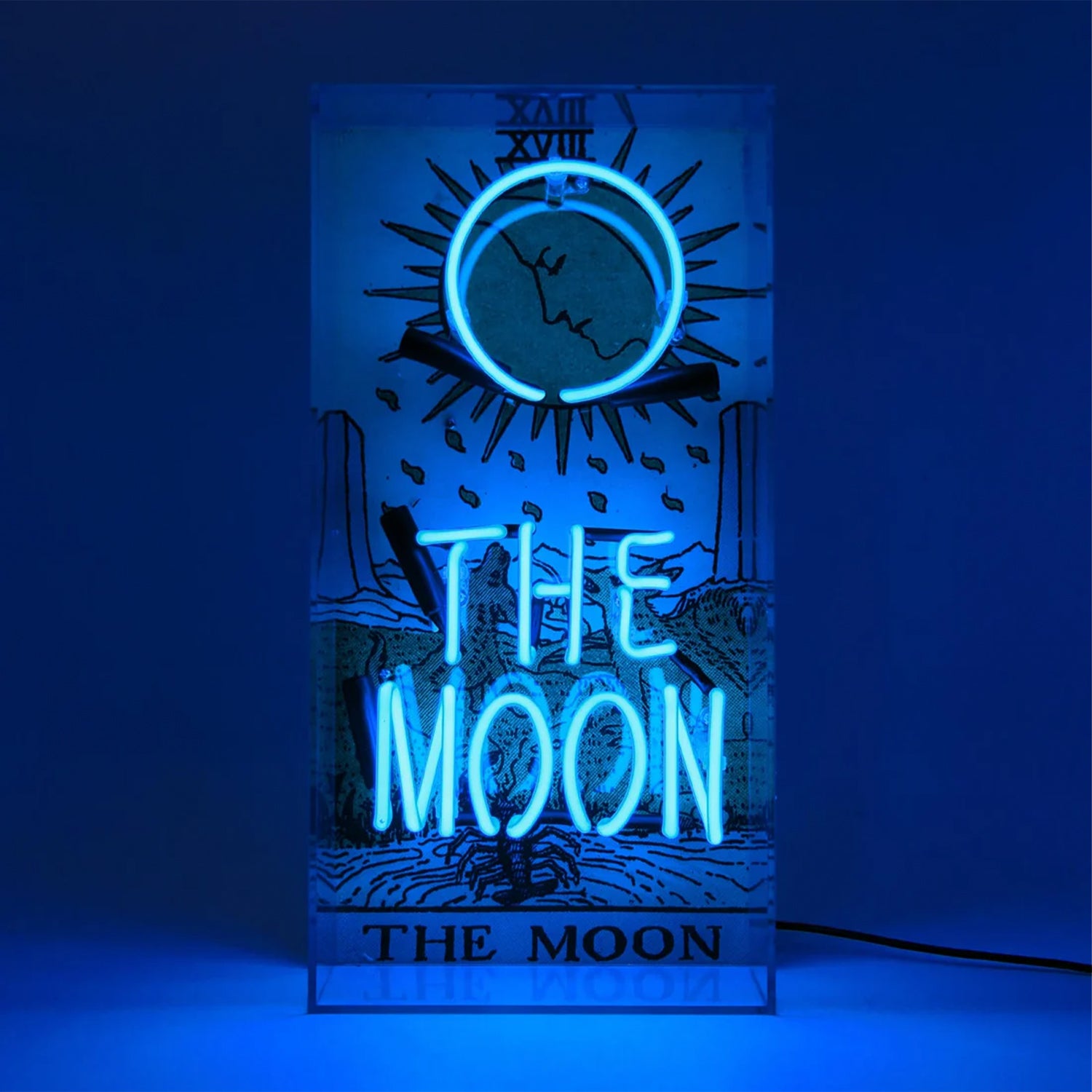 The Moon Neon Light - Blue