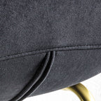 Levi Barstool - Black Velvet & Brass