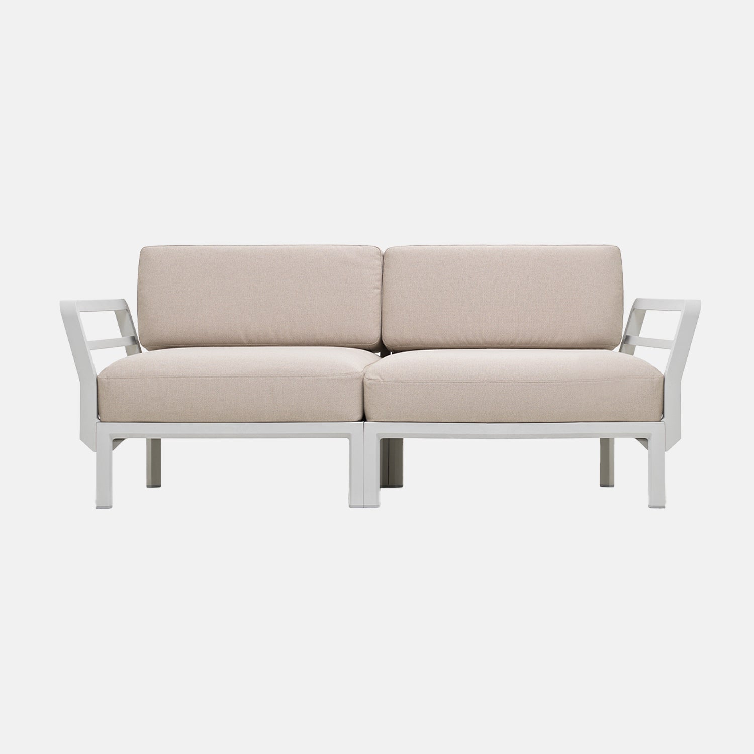 Maximo 2 Seater Sofa By Nardi - White & Perla Sunbrella