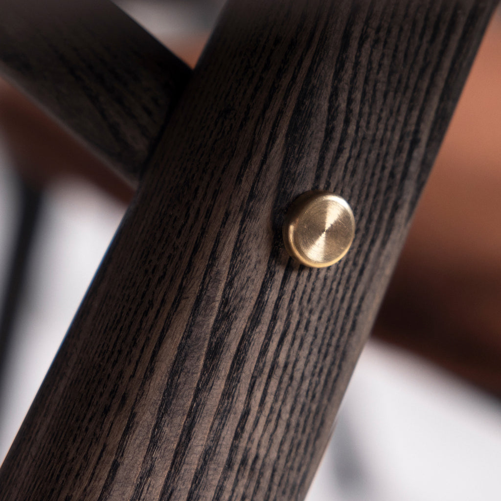 Rose Hill Ash Dining Table With Rounded Corners With Brass - 260cm Extending