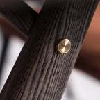 Rose Hill Ash Dining Table With Rounded Corners With Brass - 220cm Extending