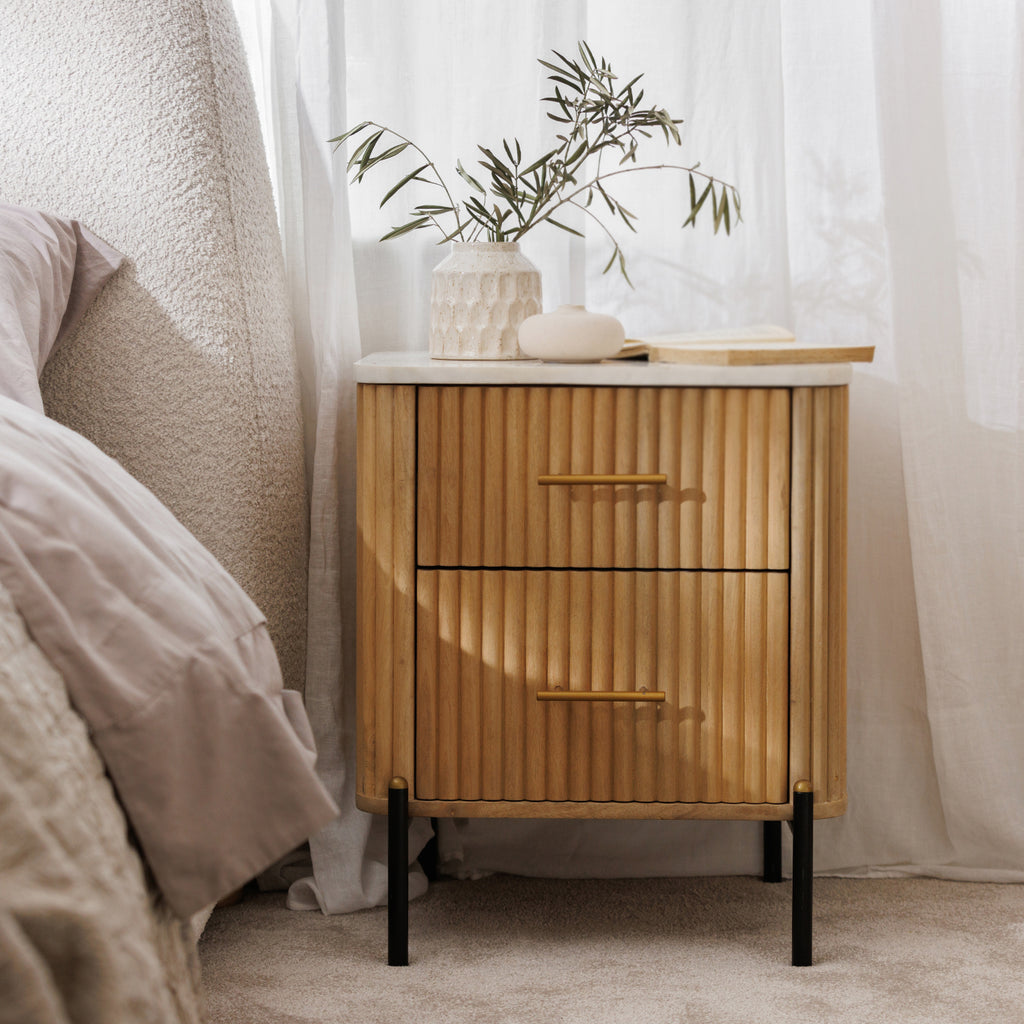 St Agnes 2 Drawer Bedside