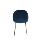 Levi Dining Chair - Navy Blue Velvet & Chrome