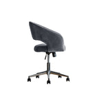 Fredrick Swivel Chair:- Charcoal Velvet