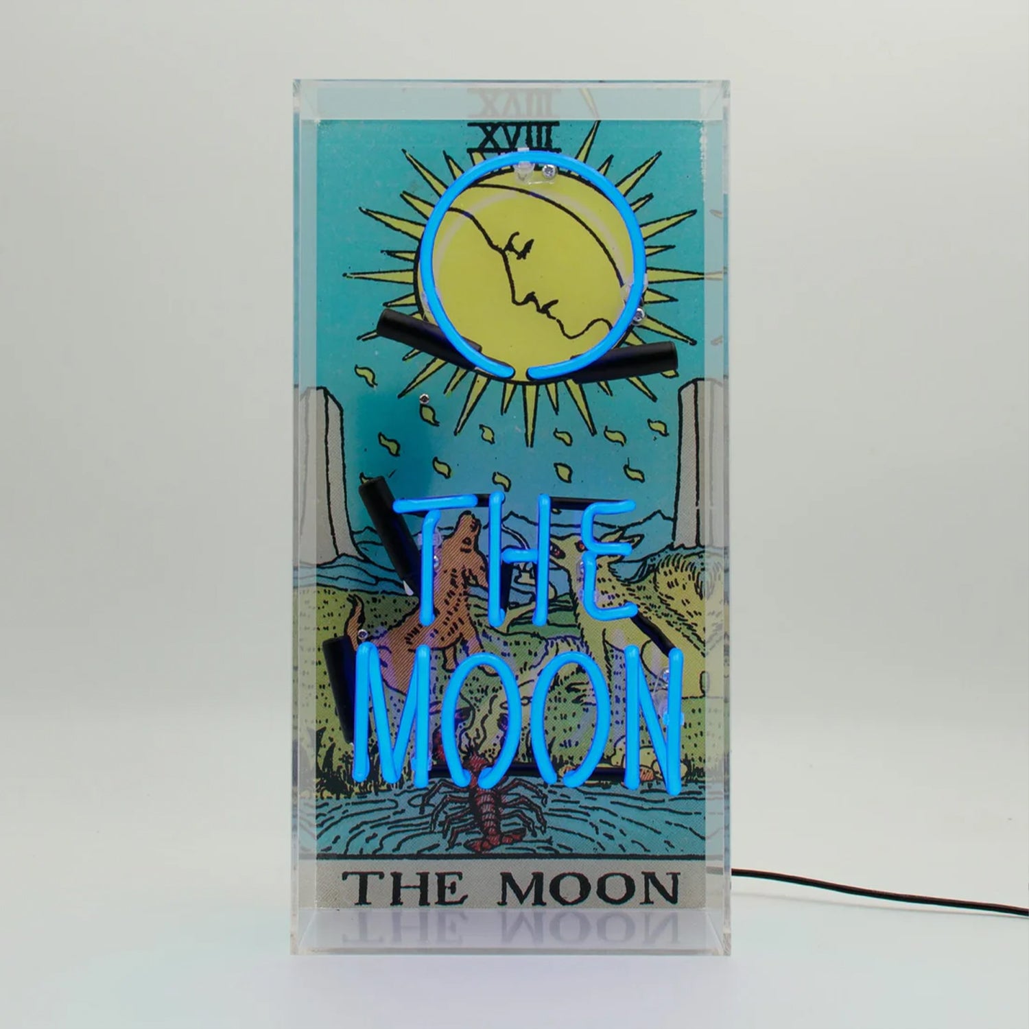 The Moon Neon Light - Blue