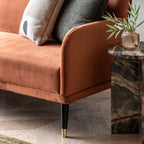 Dawson Sofa Bed - Burnt Orange Velvet