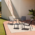 Nardi Doga Relax Set In Anthracite With Grey/Fumo Sunbrella Cushions 